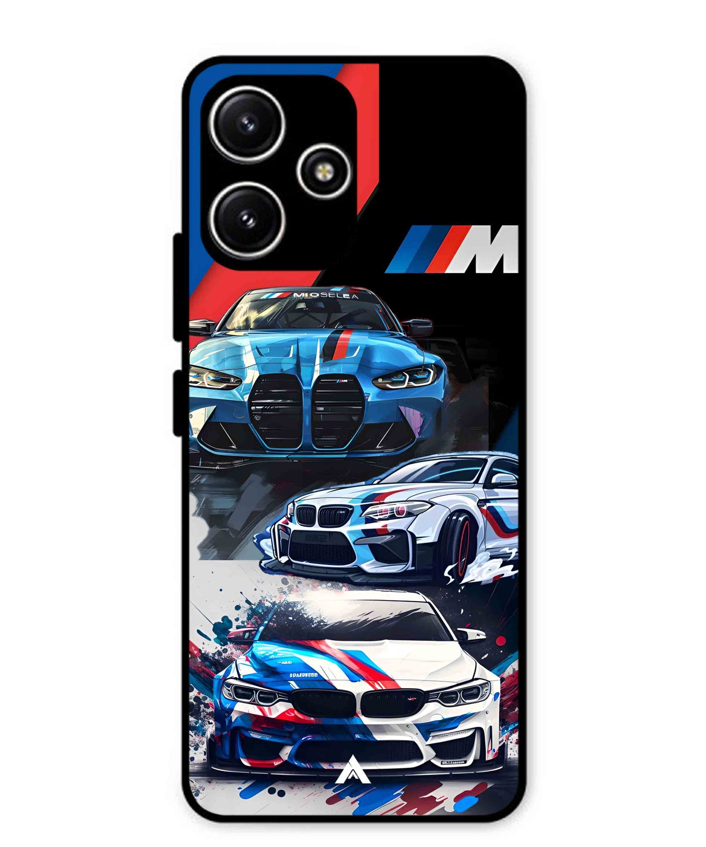 BMW 32 Car Metal Back Cover Phone Case for Poco M6 Pro