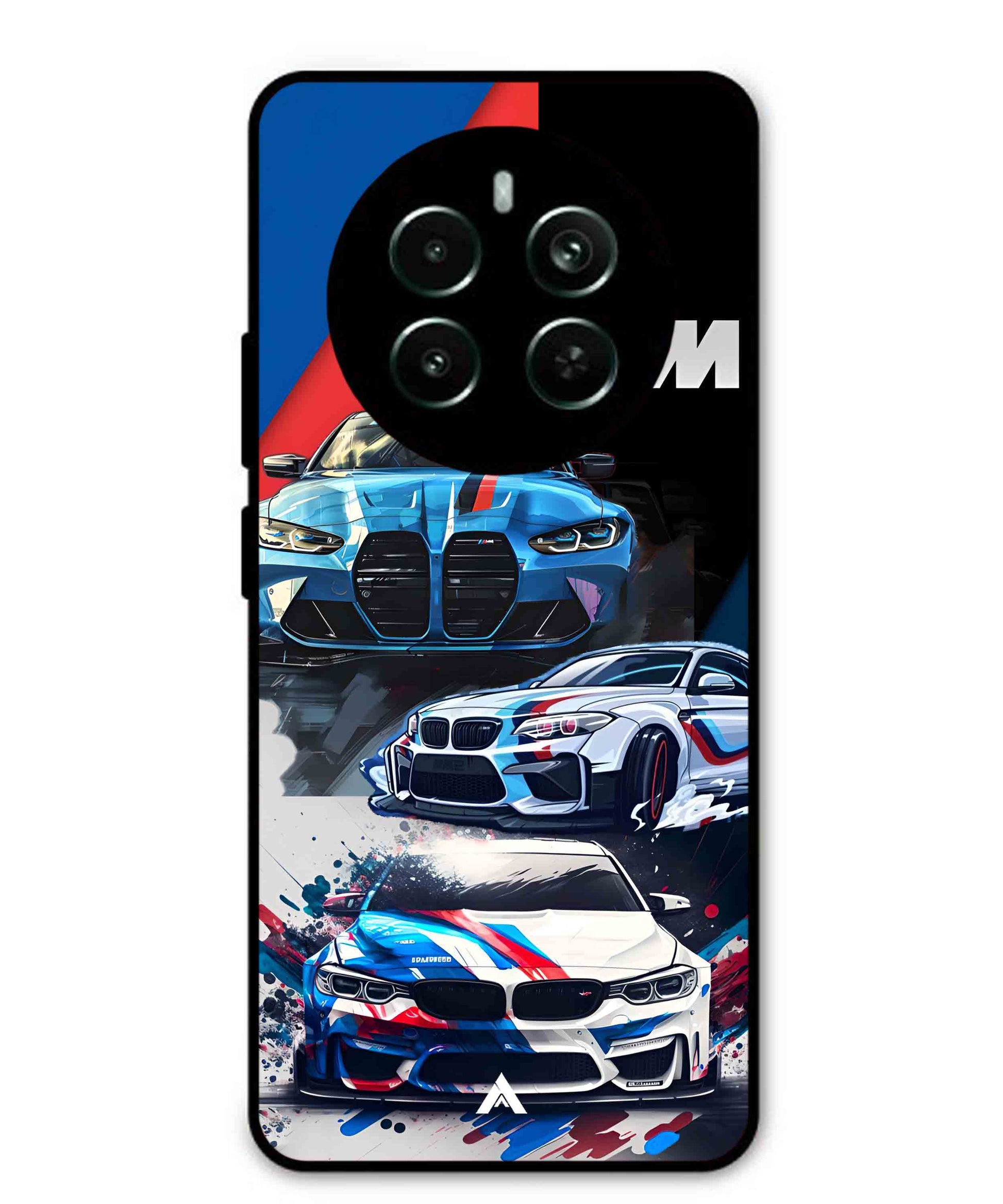 BMW 32 Car Metal Back Cover Phone Case for Realme 12 Plus