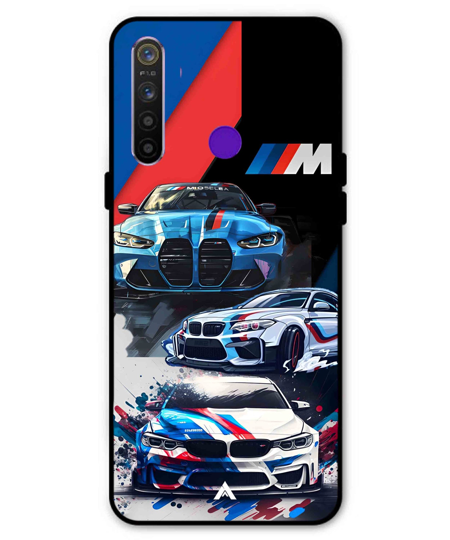 BMW 32 Car Metal Back Cover Phone Case for Realme 5s