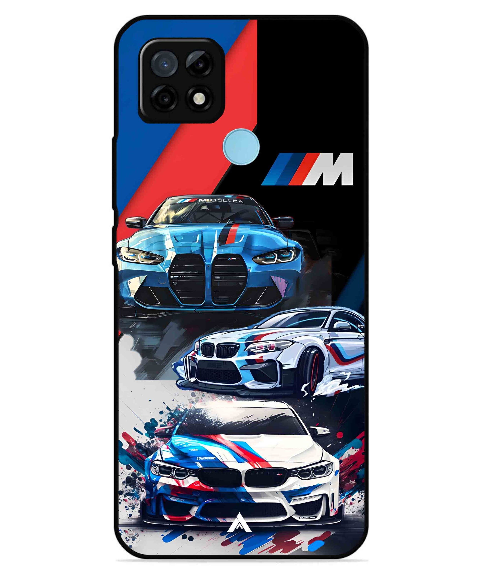 BMW 32 Car Metal Back Cover Phone Case for Realme C21
