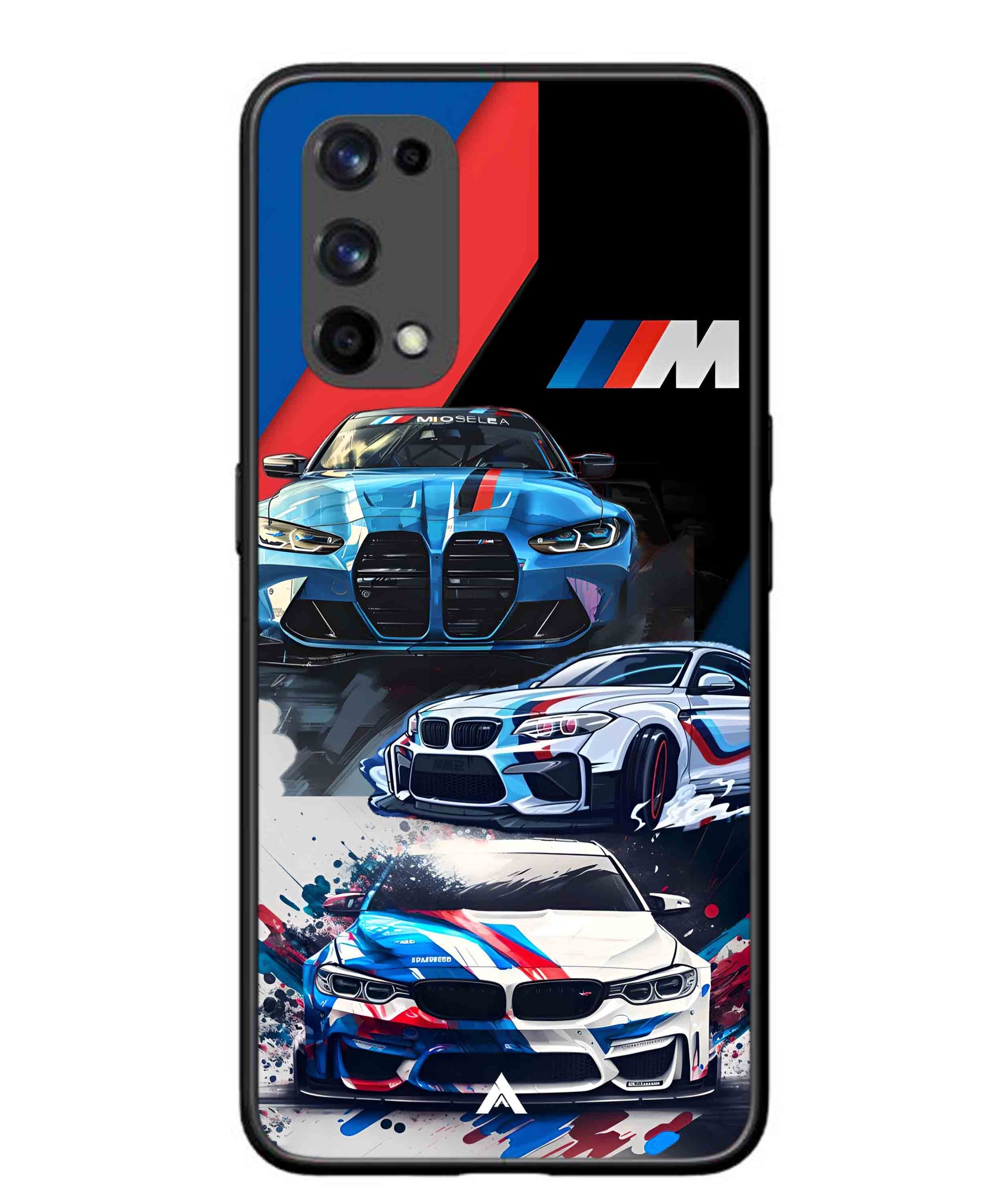 BMW 32 Car Metal Back Cover Phone Case for Realme X7 Pro