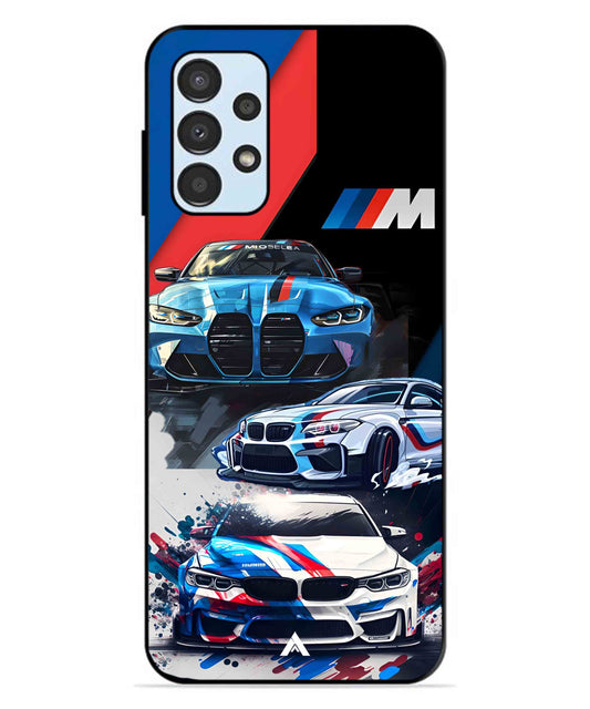 BMW 32 Car Metal Back Cover Phone Case for Samsung Galaxy A13 4G
