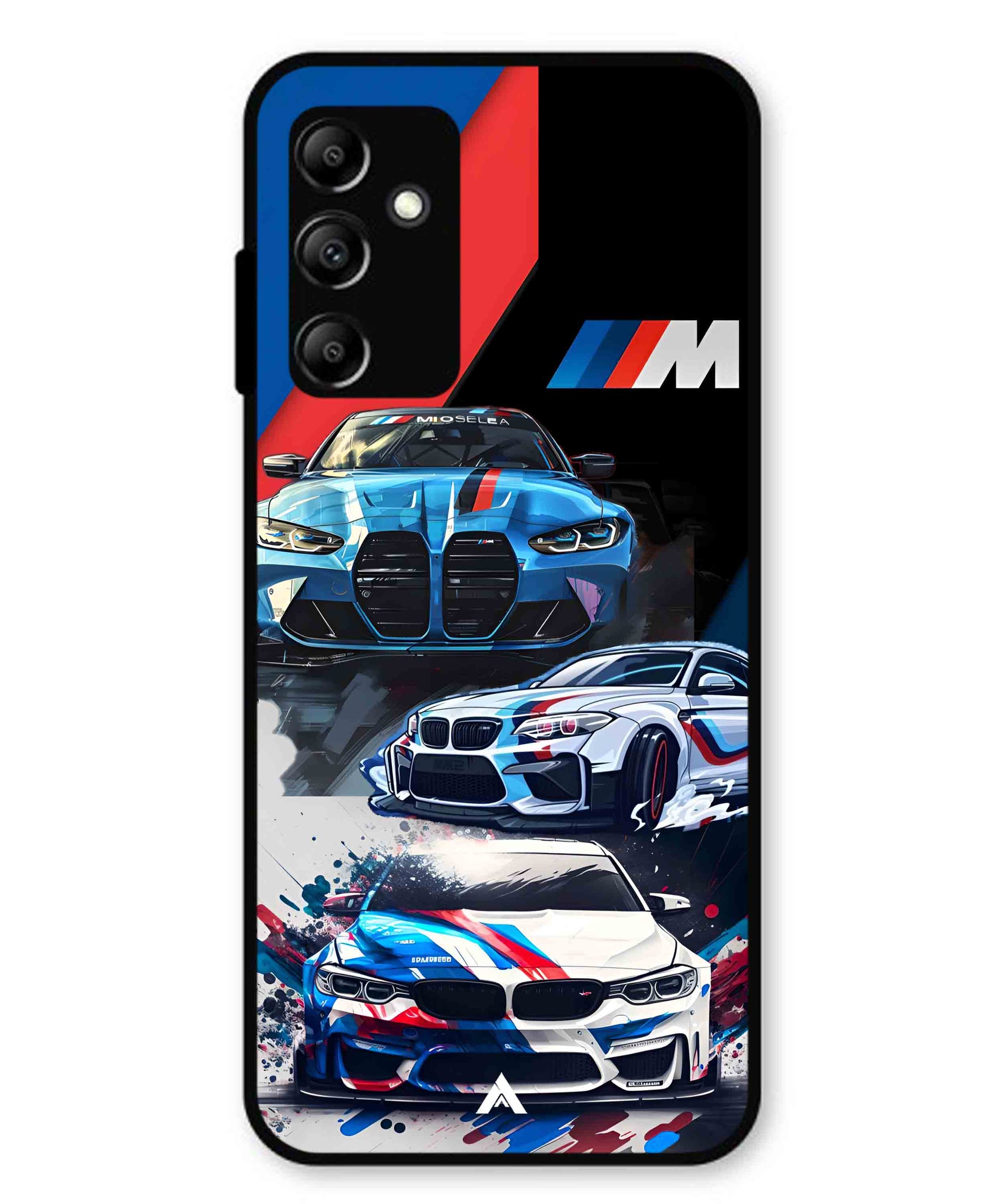 BMW 32 Car Metal Back Cover Phone Case for Samsung Galaxy A14 5G