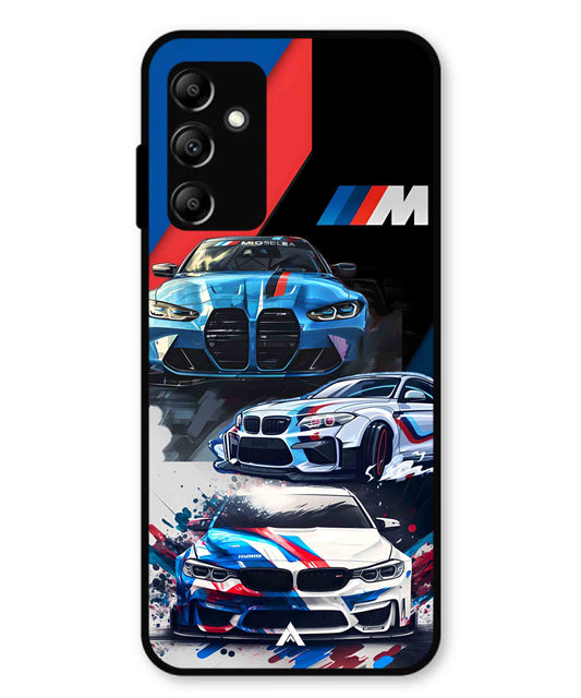 BMW 32 Car Metal Back Cover Phone Case for Samsung Galaxy A14 5G