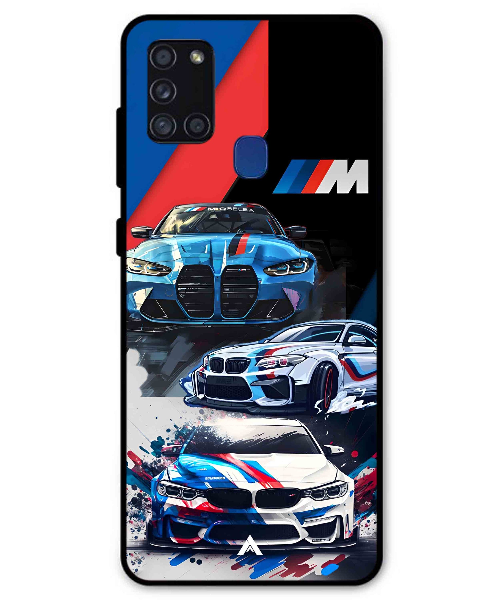 BMW 32 Car Metal Back Cover Phone Case for Samsung Galaxy A21s
