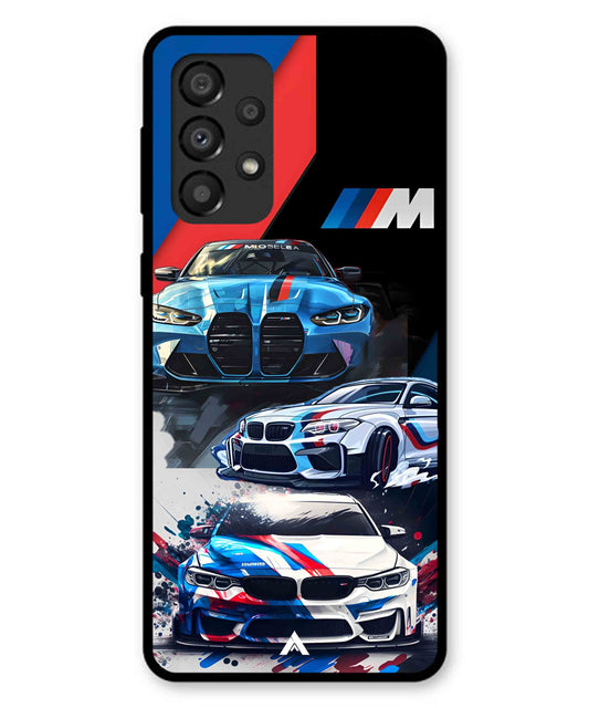 BMW 32 Car Metal Back Cover Phone Case for Samsung Galaxy A33 5G