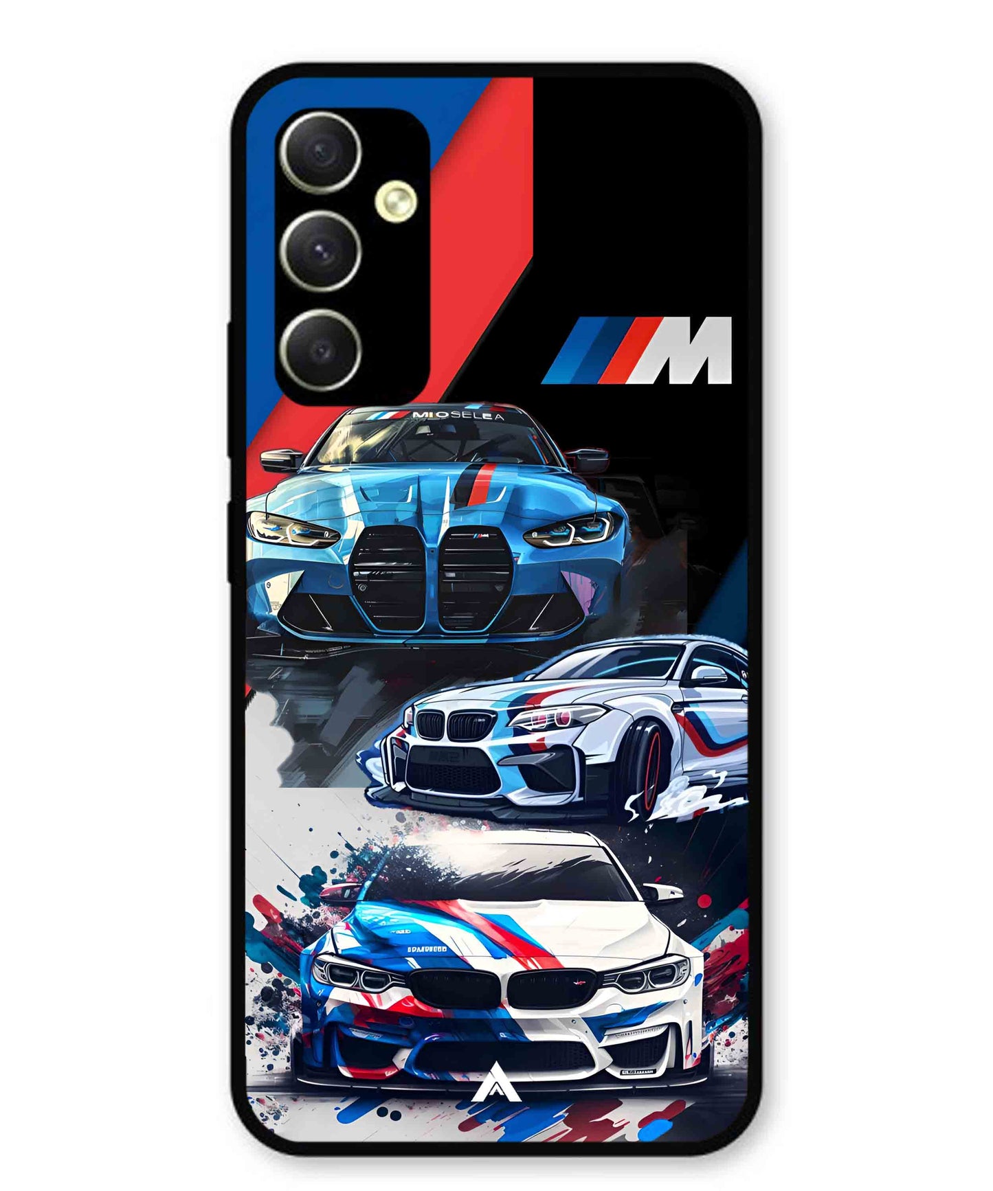 BMW 32 Car Metal Back Cover Phone Case for Samsung Galaxy A34 5G