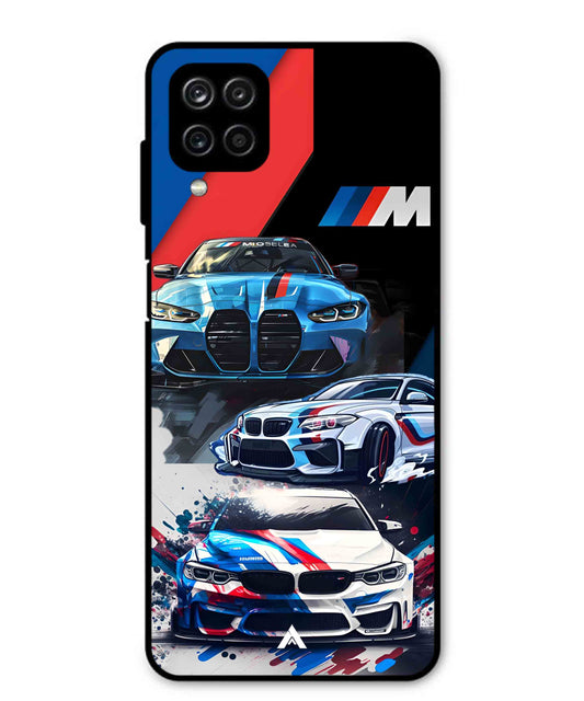 BMW 32 Car Metal Back Cover Phone Case for Samsung Galaxy M12
