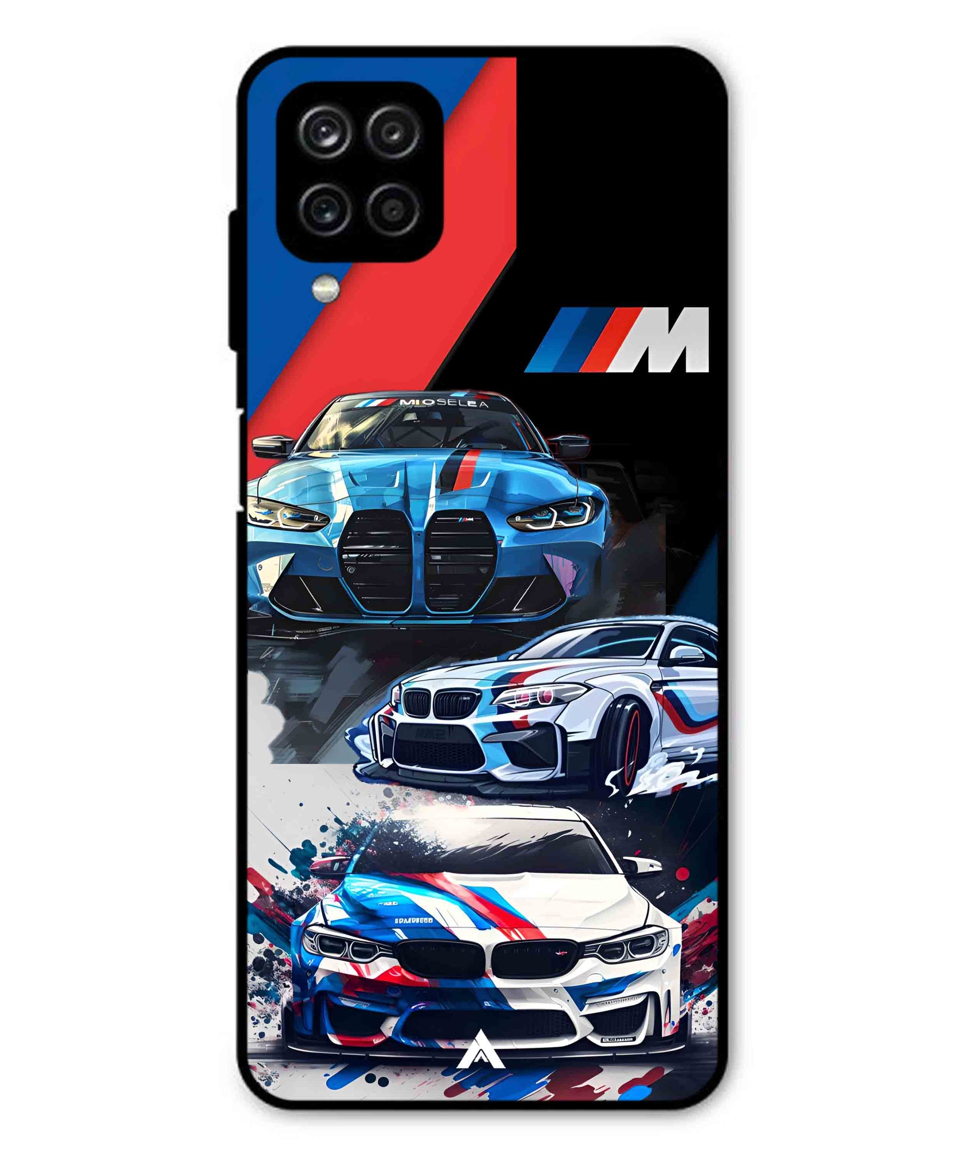 BMW 32 Car Metal Back Cover Phone Case for Samsung Galaxy M32 4G