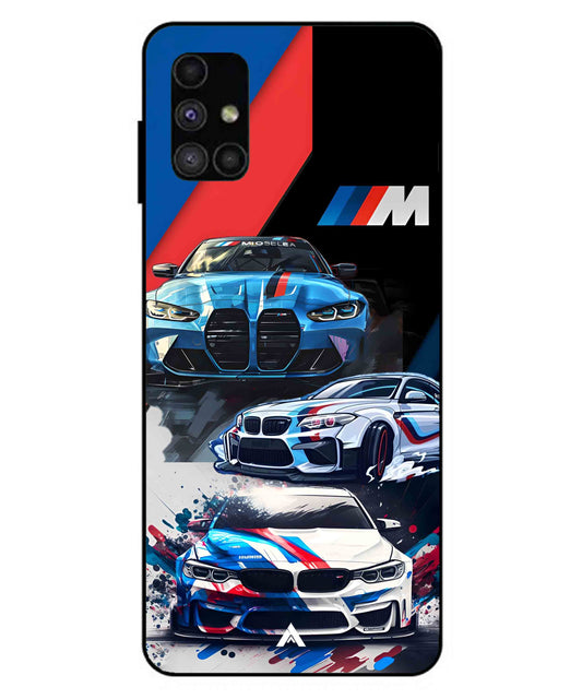 BMW 32 Car Metal Back Cover Phone Case for Samsung Galaxy M51
