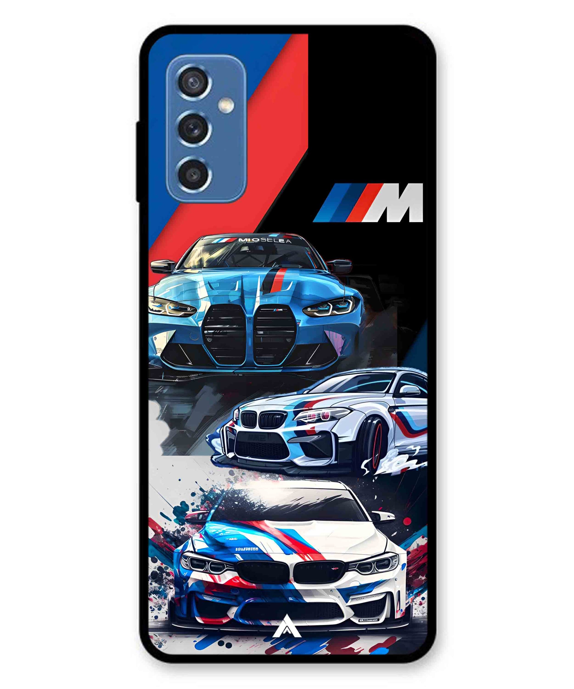 BMW 32 Car Metal Back Cover Phone Case for Samsung Galaxy M52