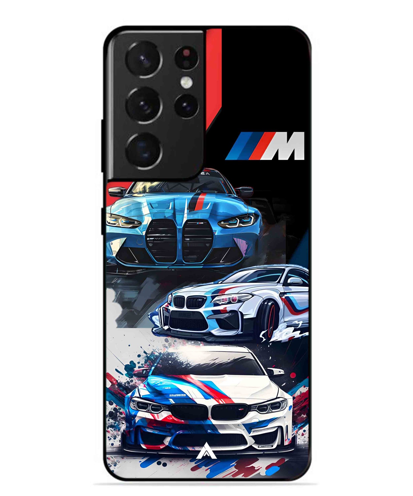 BMW 32 Car Metal Back Cover Phone Case for Samsung Galaxy S21 Ultra