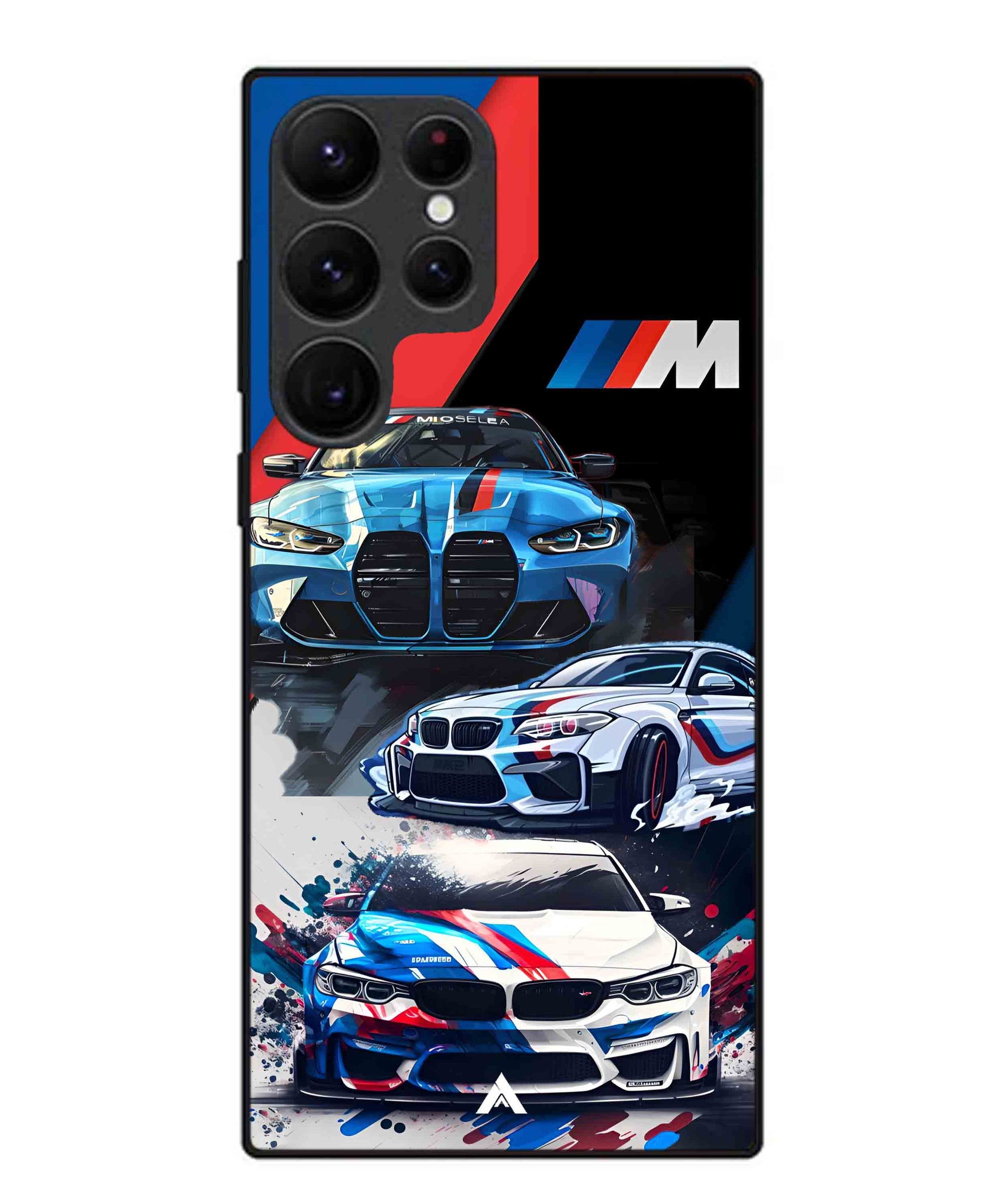 BMW 32 Car Metal Back Cover Phone Case for Samsung Galaxy S22 Ultra