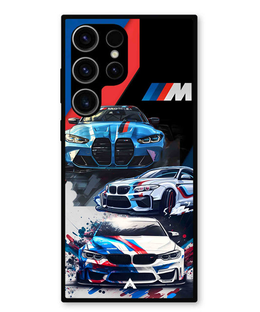 BMW 32 Car Metal Back Cover Phone Case for Samsung Galaxy S23 Ultra