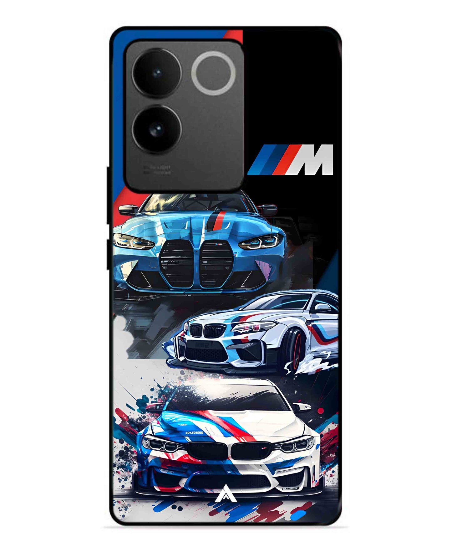 BMW 32 Car Metal Back Cover Phone Case for Vivo T2 Pro