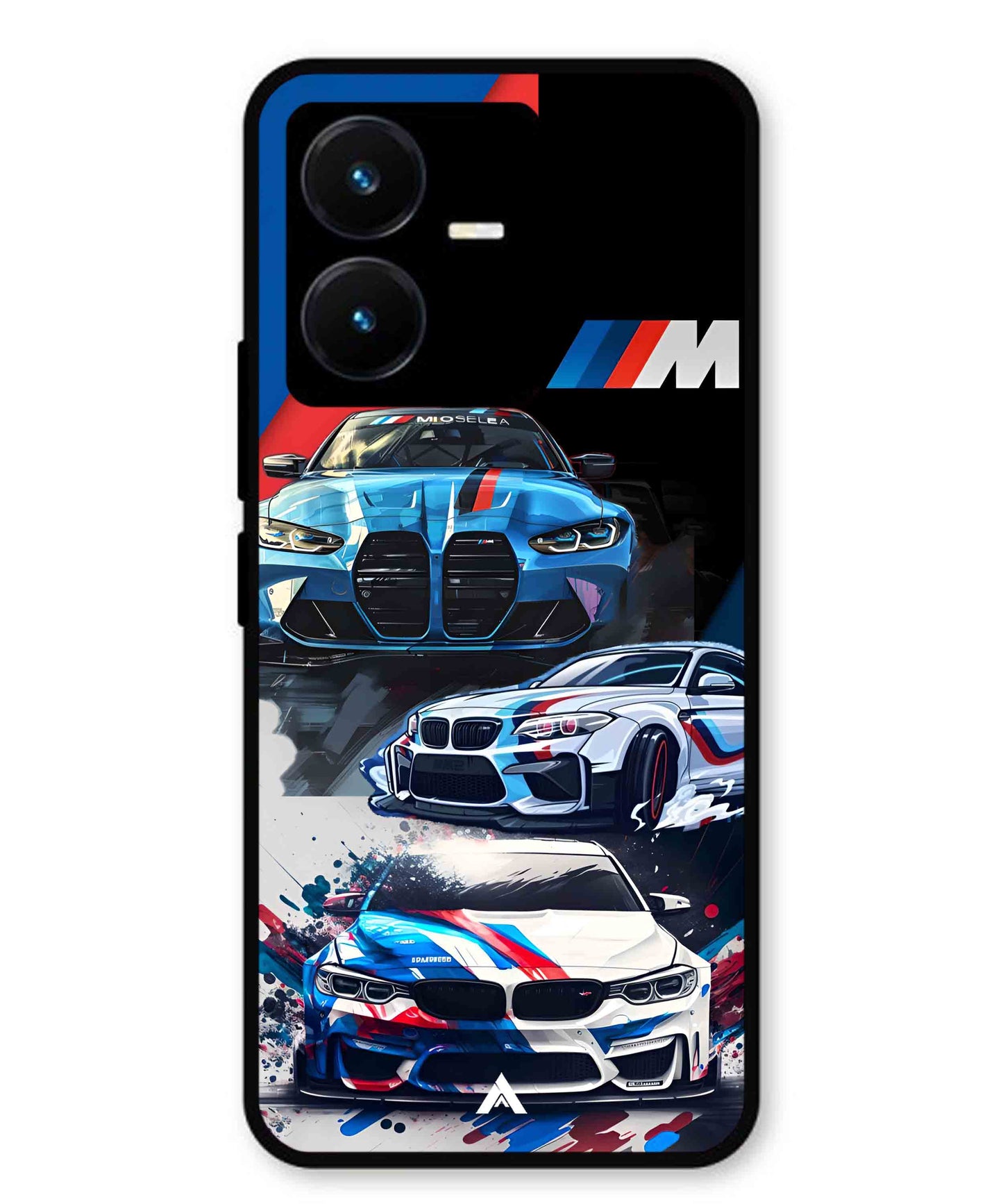 BMW 32 Car Metal Back Cover Phone Case for Vivo Y22