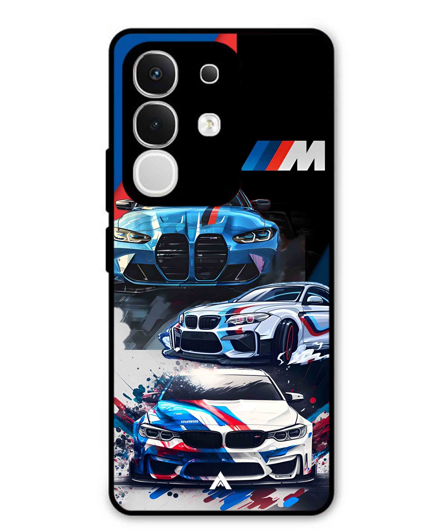 BMW 32 Car Metal Back Cover Phone Case for Vivo Y29 4G