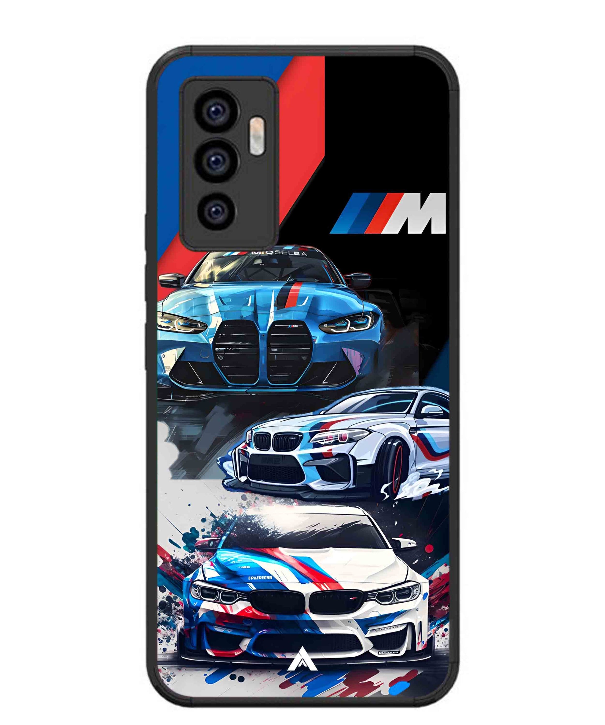BMW 32 Car Metal Back Cover Phone Case for Vivo Y75 4G