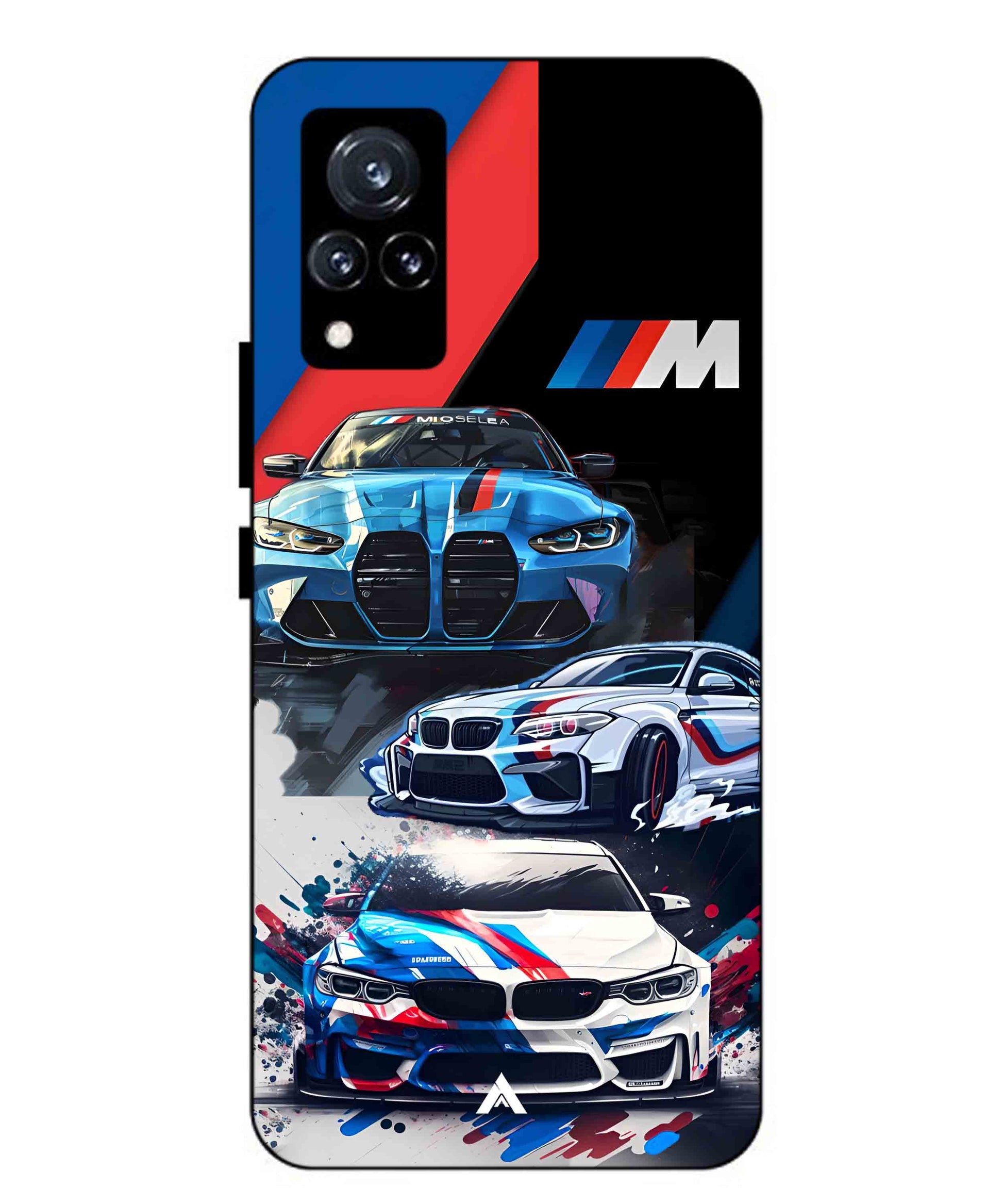 BMW 32 Car Metal Back Cover Phone Case for Vivo v21