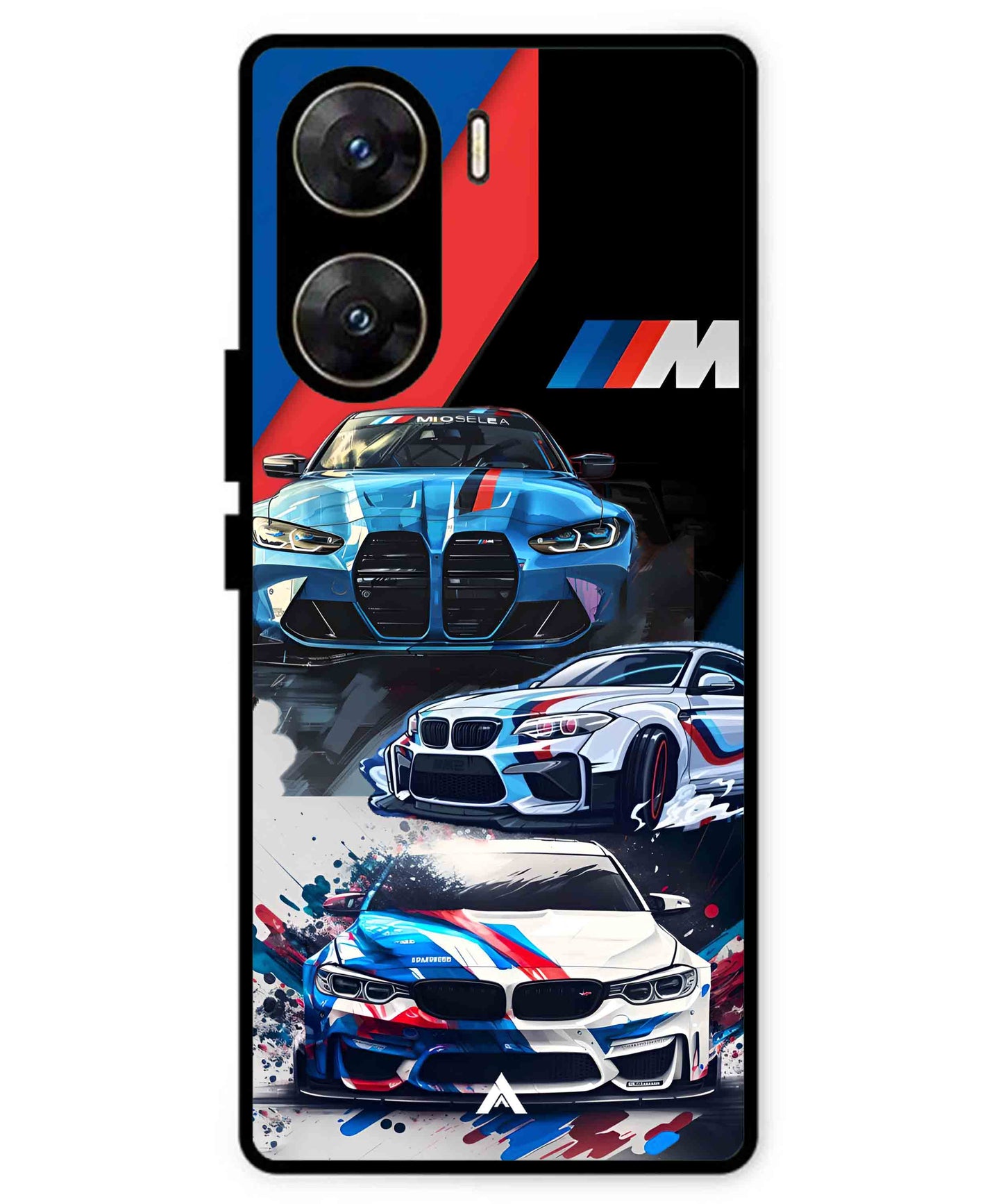 BMW 32 Car Metal Back Cover Phone Case for Vivo v29e