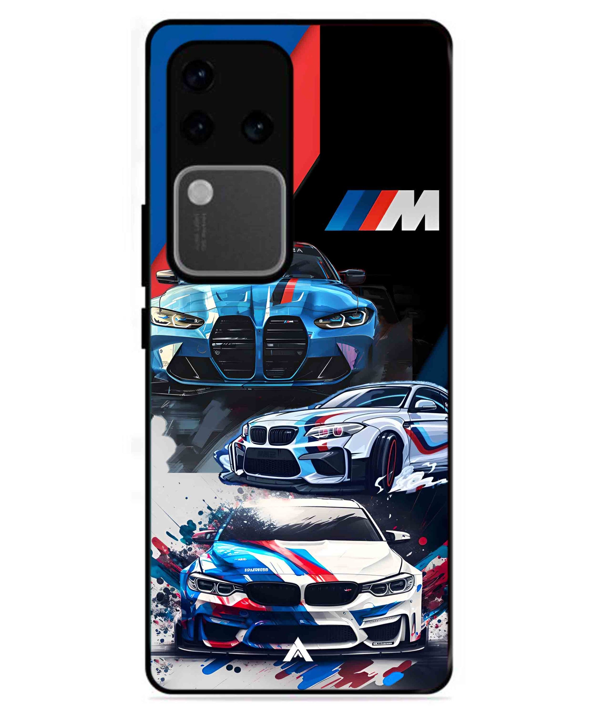 BMW 32 Car Metal Back Cover Phone Case for Vivo v30 Pro