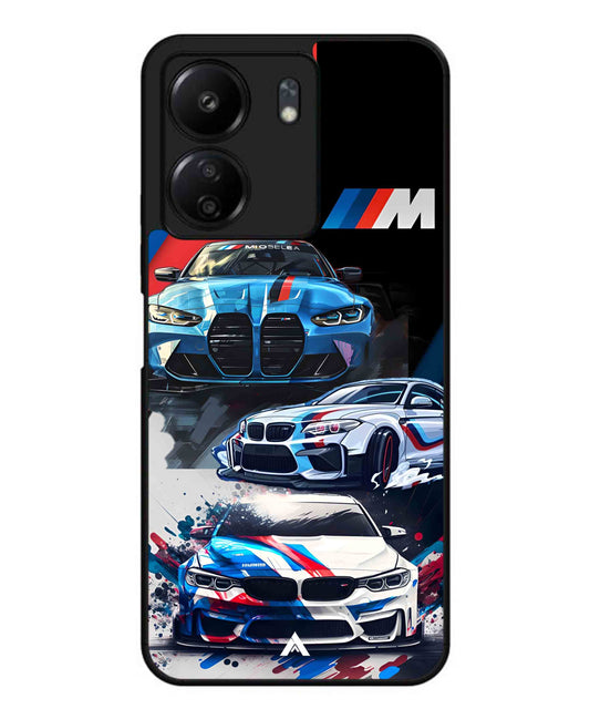 BMW 32 Car Metal Back Cover Phone Case for Xiaomi Redmi 13C 4G