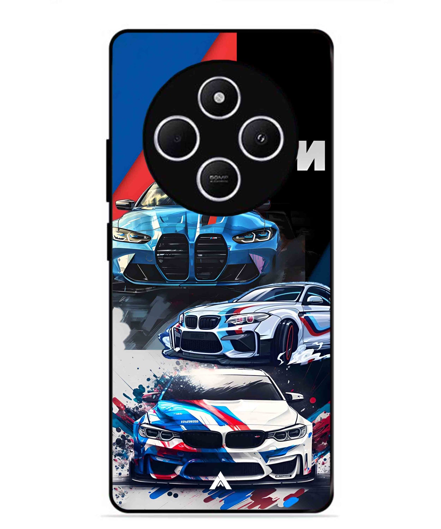 BMW 32 Car Metal Back Cover Phone Case for Xiaomi Redmi 14C