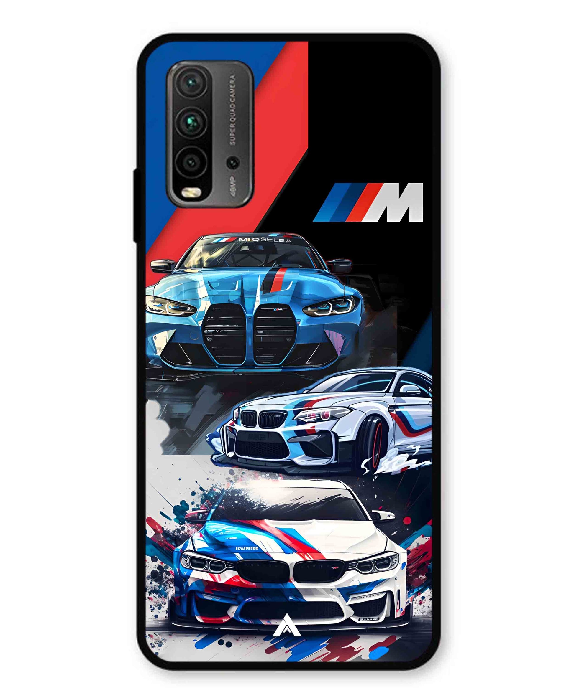 BMW 32 Car Metal Back Cover Phone Case for Xiaomi Redmi 9 Power