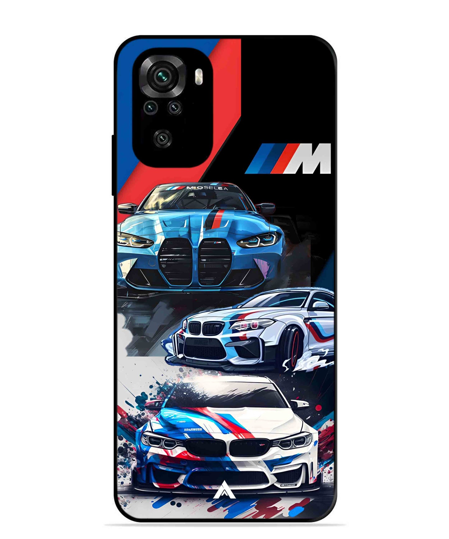BMW 32 Car Metal Back Cover Phone Case for Xiaomi Redmi Note 11SE