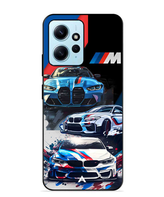 BMW 32 Car Metal Back Cover Phone Case for Xiaomi Redmi Note 12 4G