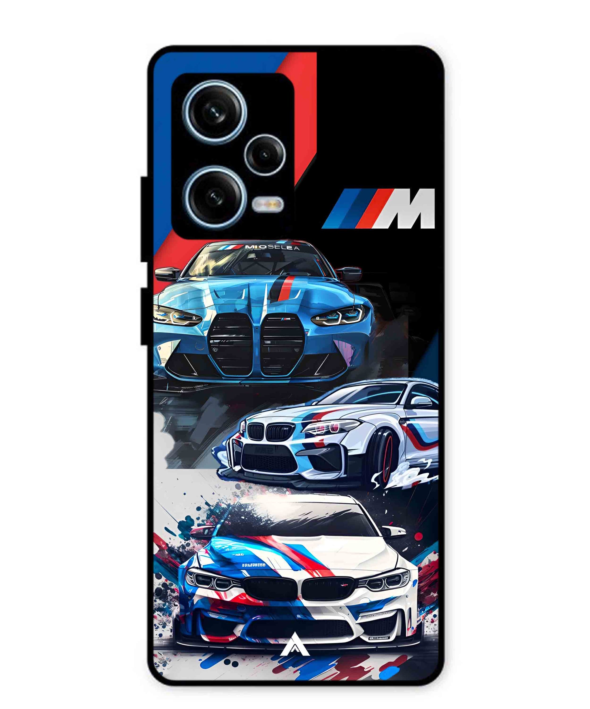BMW 32 Car Metal Back Cover Phone Case for Xiaomi Redmi Note 12 Pro