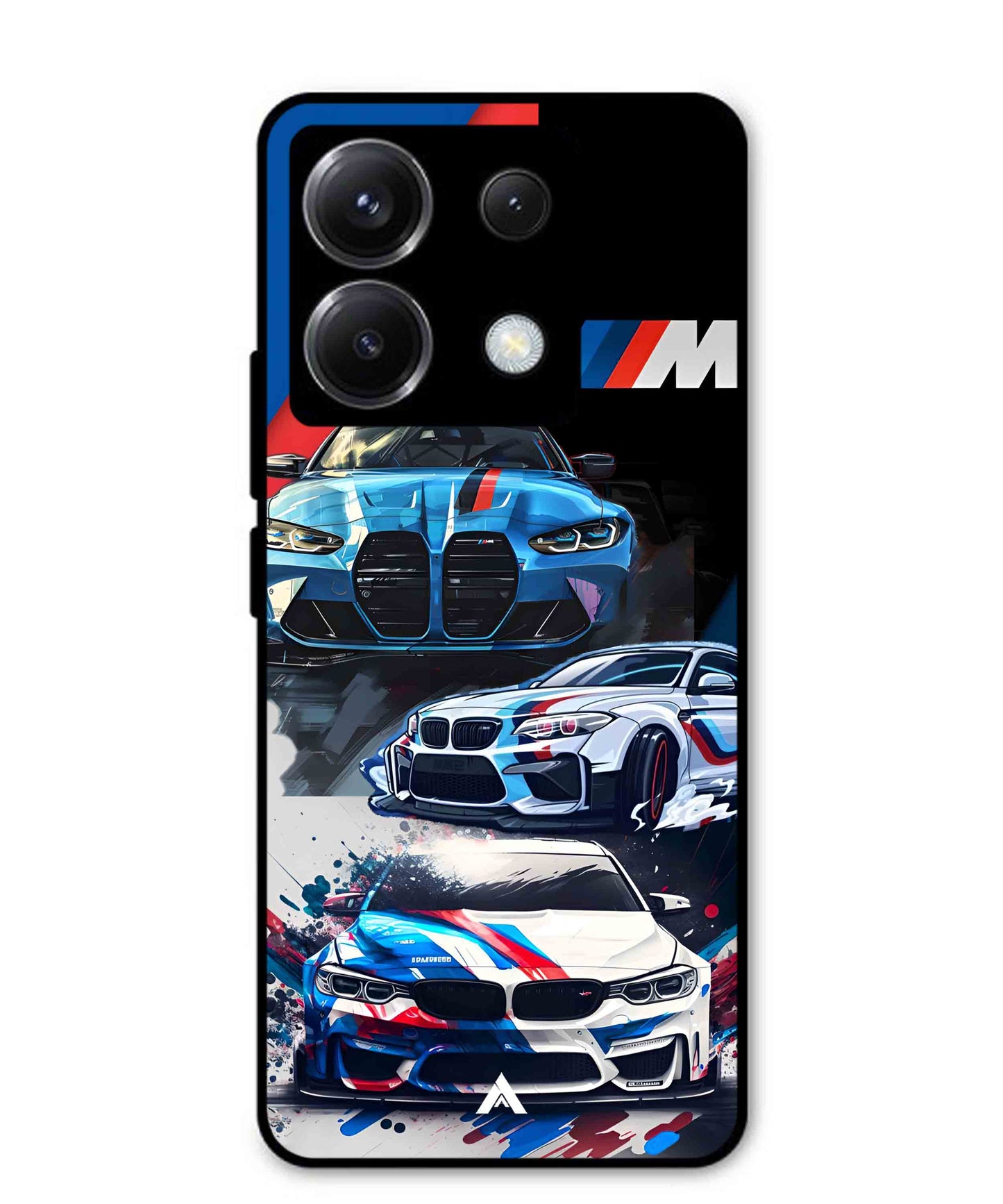 BMW 32 Car Metal Back Cover Phone Case for Xiaomi Redmi Note 13 Pro