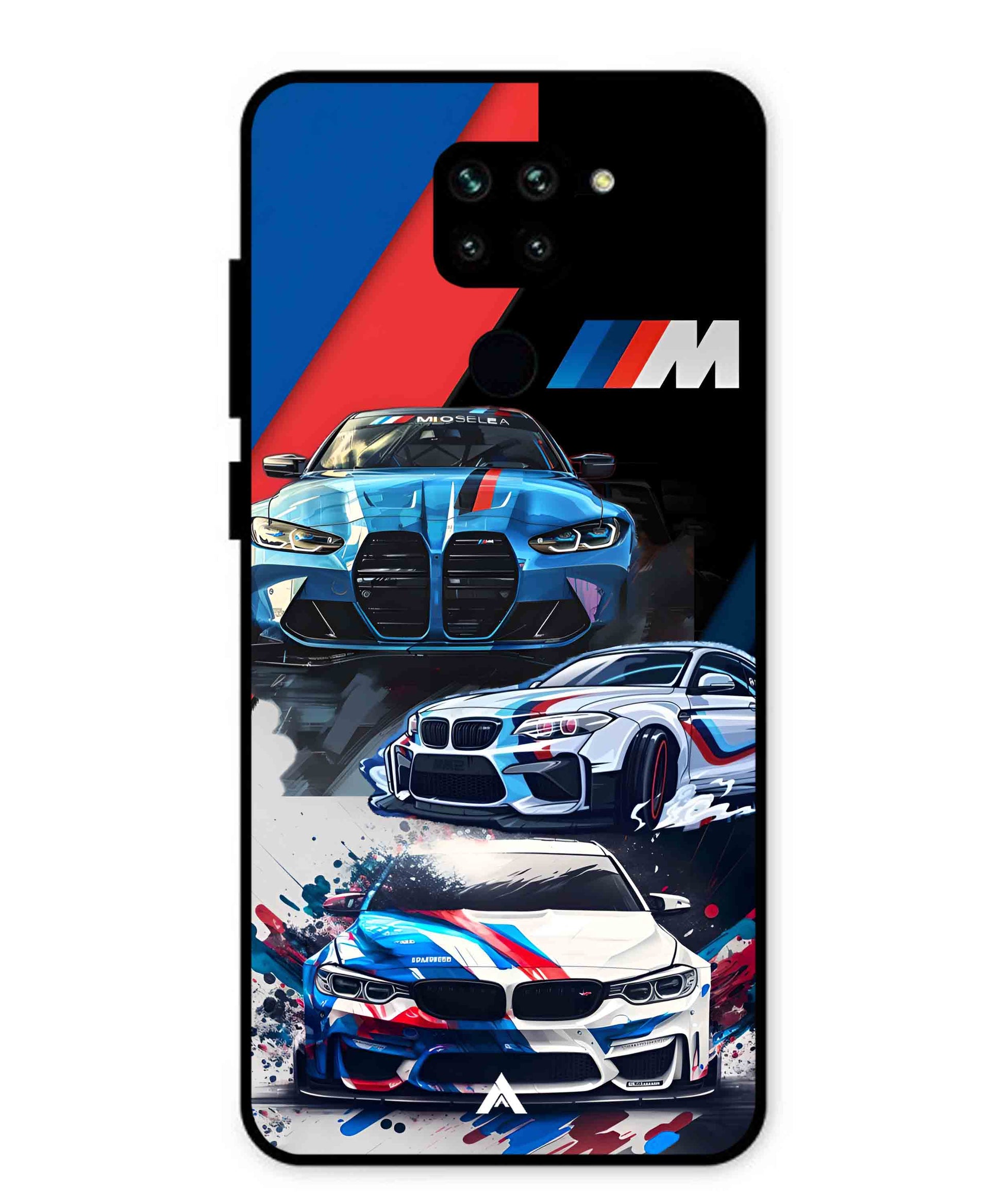 BMW 32 Car Metal Back Cover Phone Case for Xiaomi Redmi Note 9