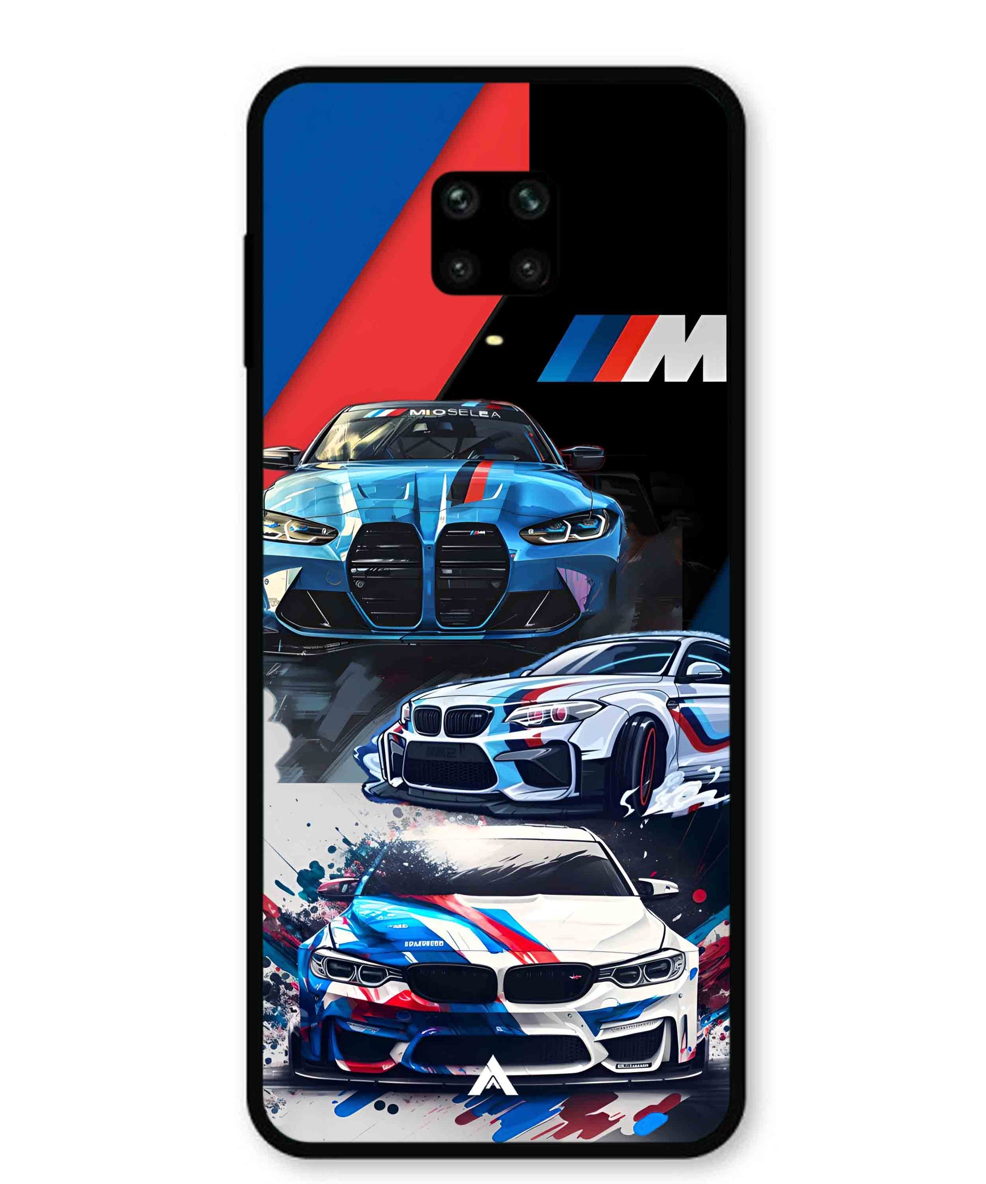 BMW 32 Car Metal Back Cover Phone Case for Xiaomi Redmi Note 9 Pro