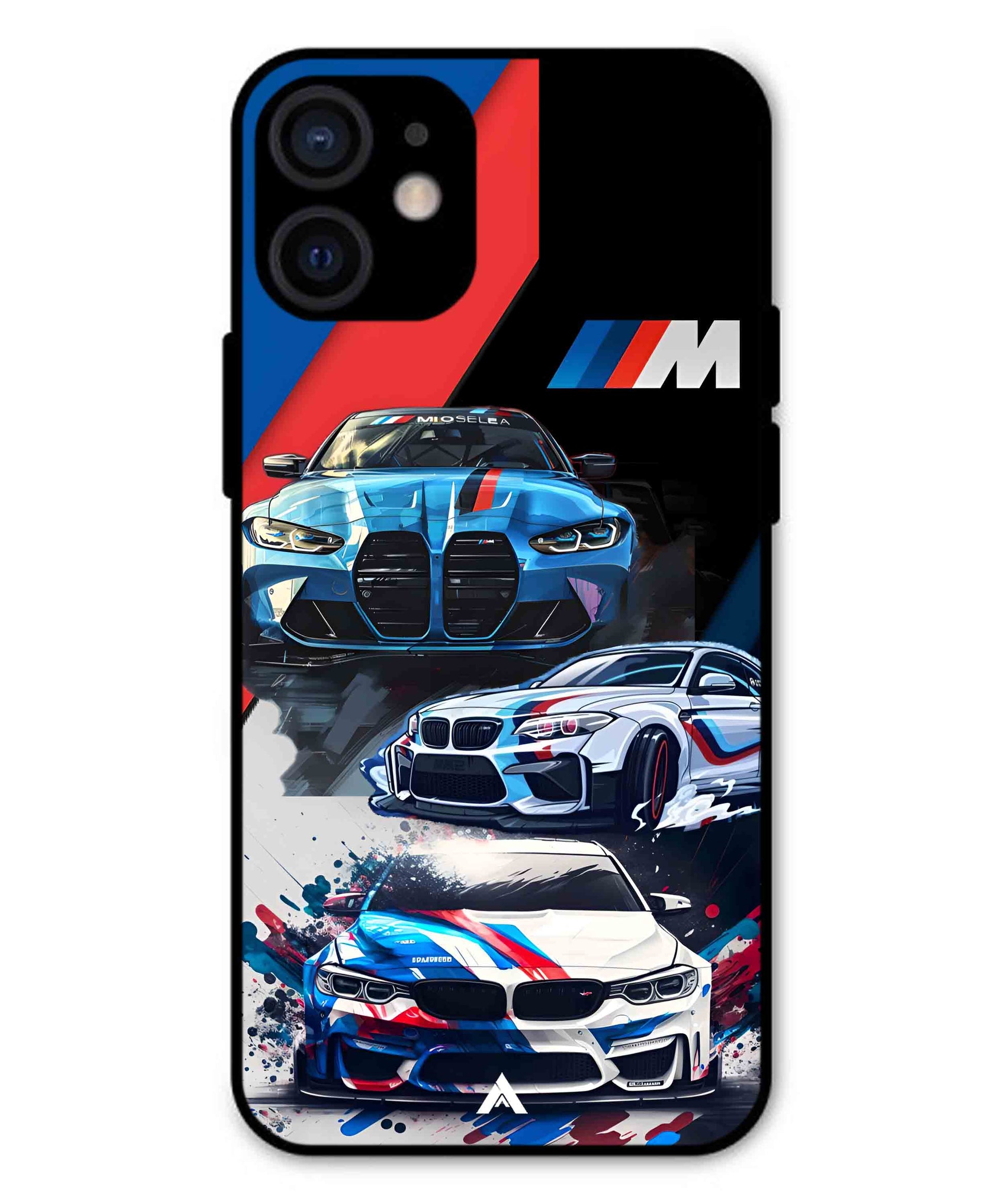 BMW 32 Car Metal Back Cover Phone Case for iPhone 13 Mini