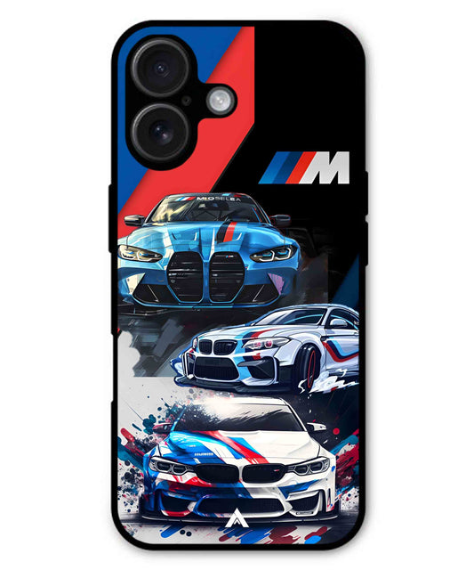 BMW 32 Car Metal Back Cover Phone Case for iPhone 16 Plus
