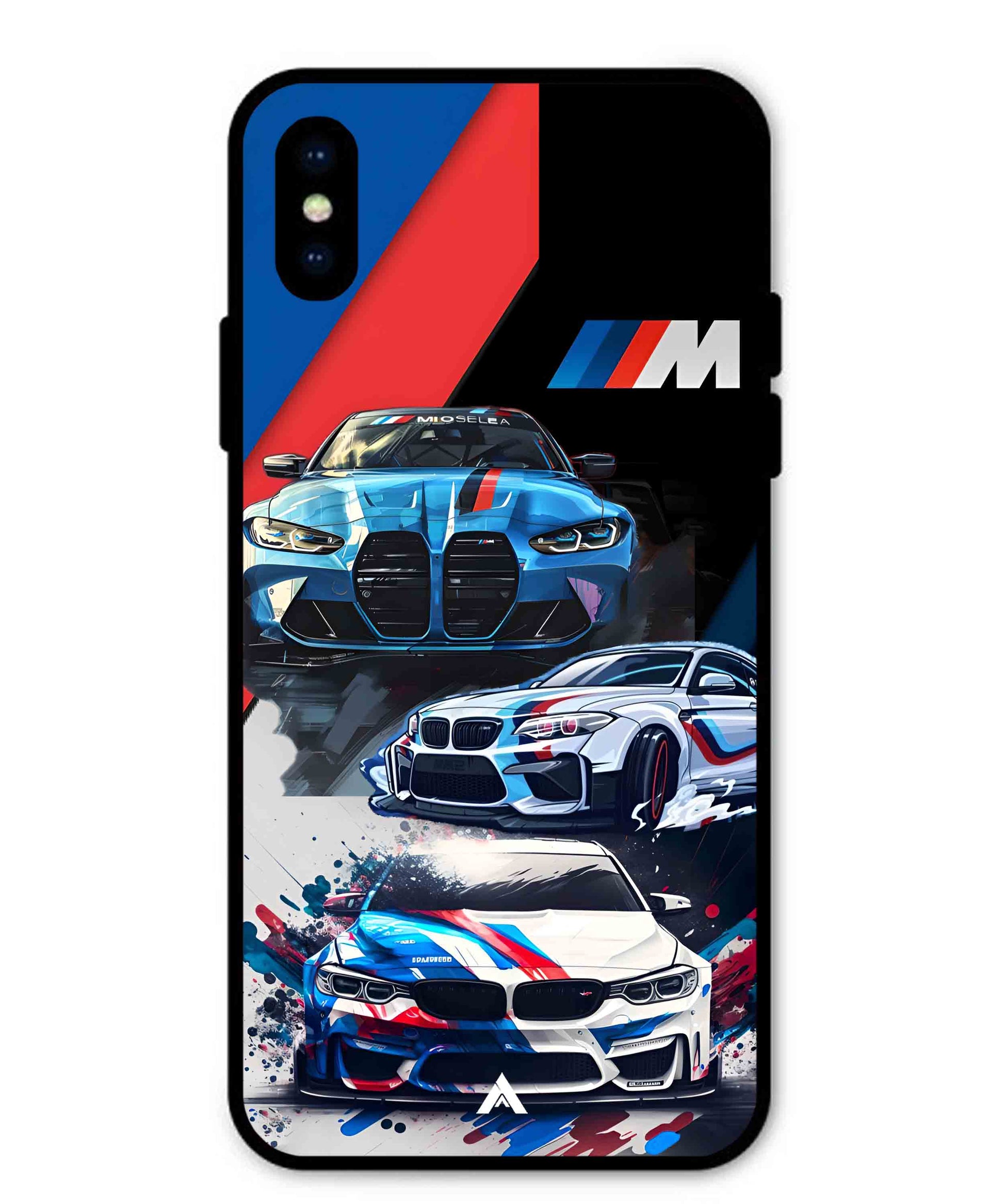 BMW 32 Car Metal Back Cover Phone Case for iPhone X