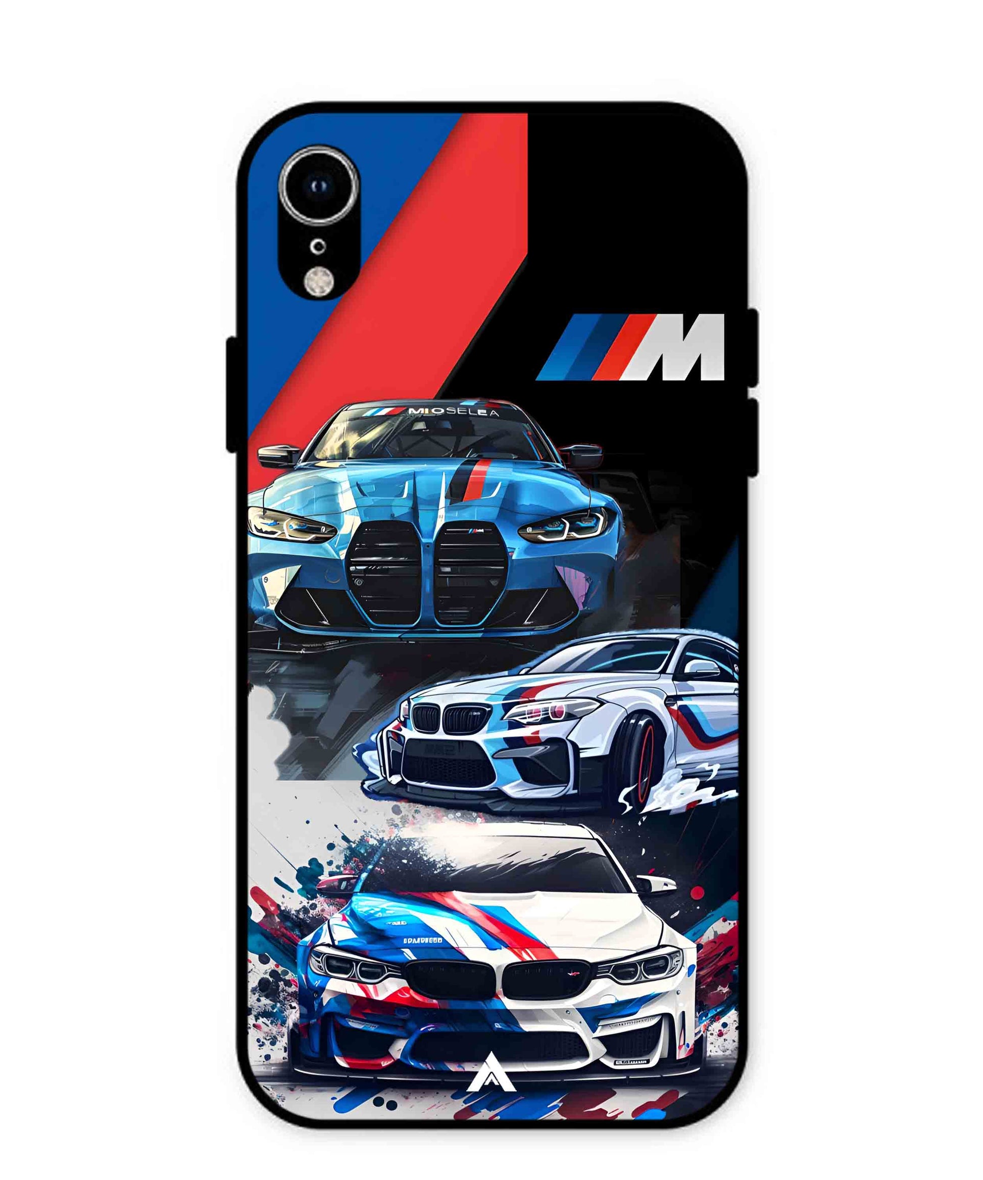 BMW 32 Car Metal Back Cover Phone Case for iPhone Xr