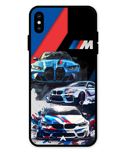 BMW 32 Car Metal Back Cover Phone Case for iPhone Xs Max