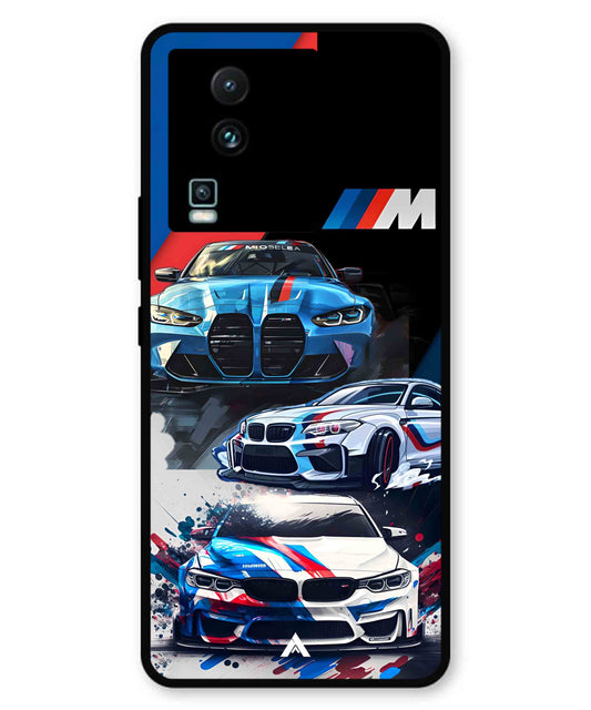 BMW 32 Car Metal Back Cover Phone Case for iQOO Neo 7 Pro