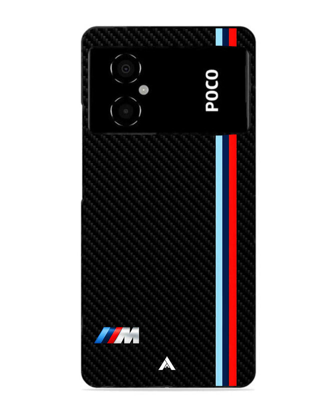 BMW Car Logo 1 Metal Back Cover Phone Case for Poco M4 5G