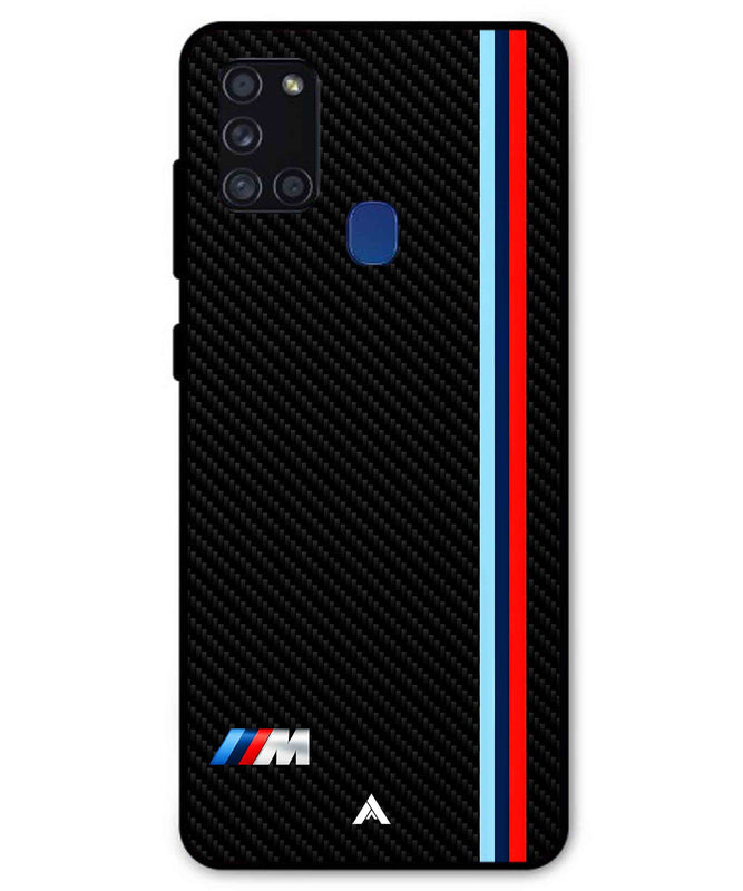 BMW Car Logo 1 Metal Back Cover Phone Case for Samsung Galaxy A21s