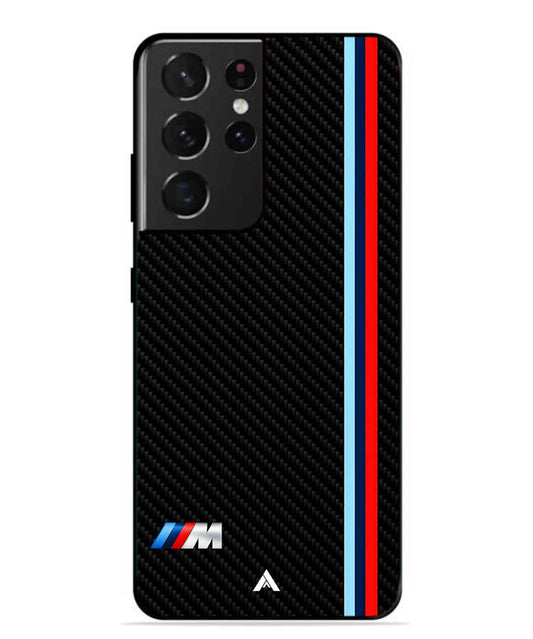 BMW Car Logo 1 Metal Back Cover Phone Case for Samsung Galaxy S21 Ultra