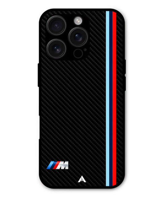 BMW Car Logo 1 Metal Back Cover Phone Case for iPhone 14 Pro