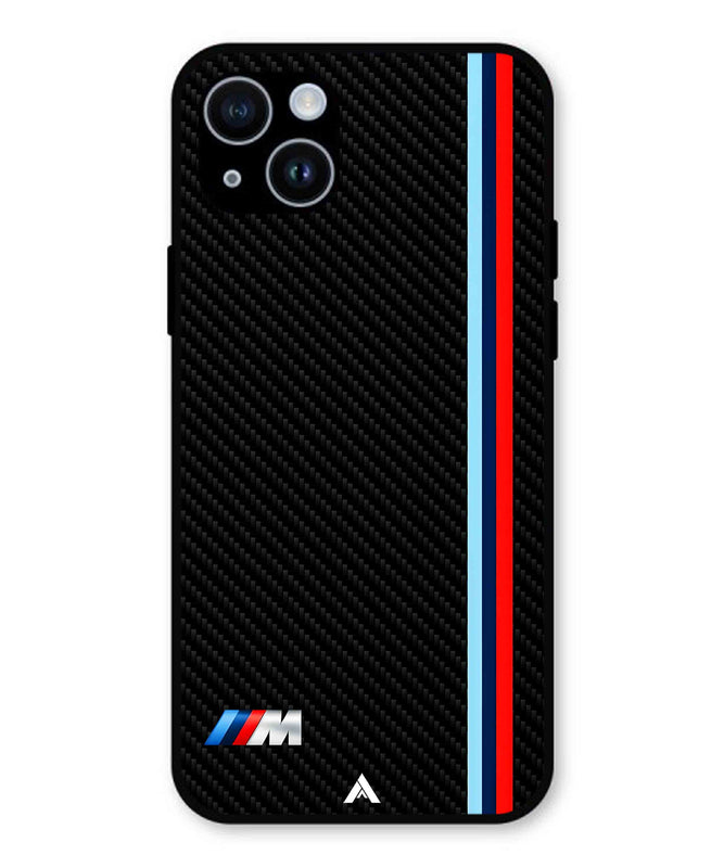 BMW Car Logo 1 Metal Back Cover Phone Case for iPhone 15