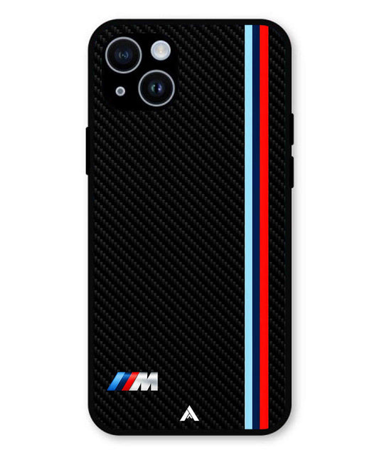 BMW Car Logo 1 Metal Back Cover Phone Case for iPhone 15 Plus