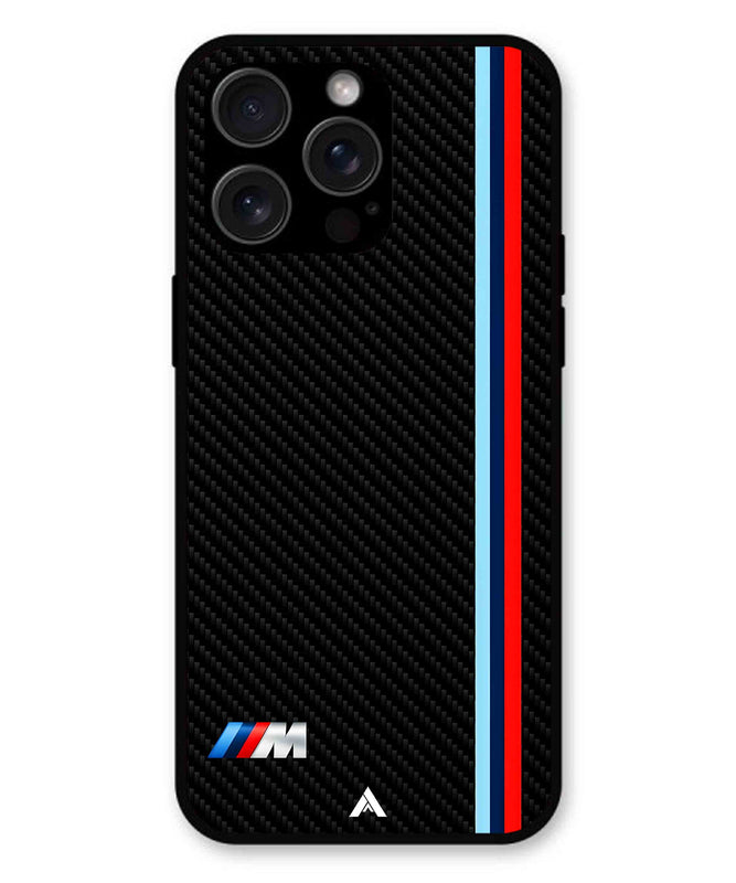 BMW Car Logo 1 Metal Back Cover Phone Case for iPhone 15 Pro Max