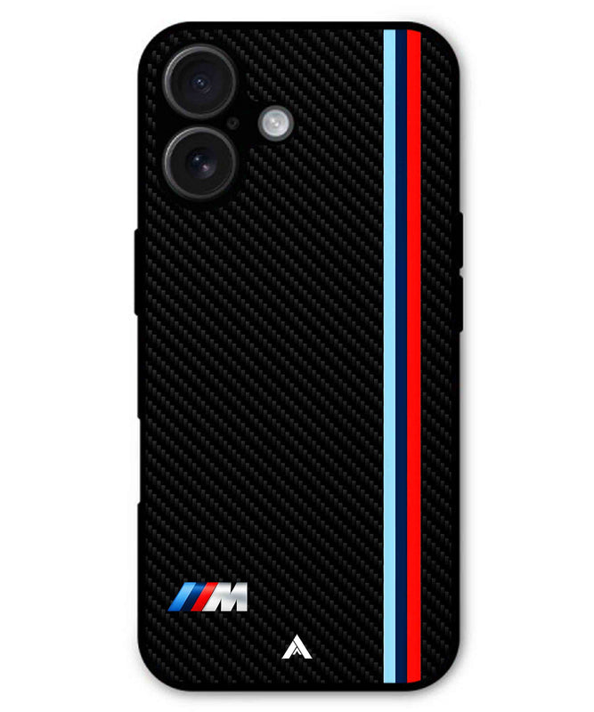 BMW Car Logo 1 Metal Back Cover Phone Case for iPhone 16