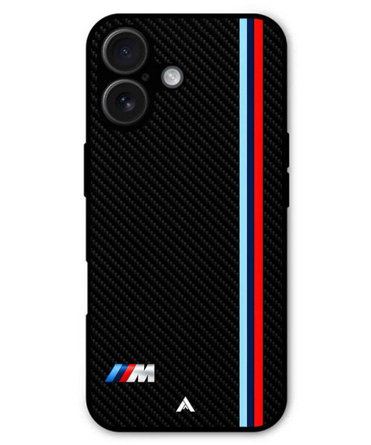 BMW Car Logo 1 Metal Back Cover Phone Case for iPhone 16