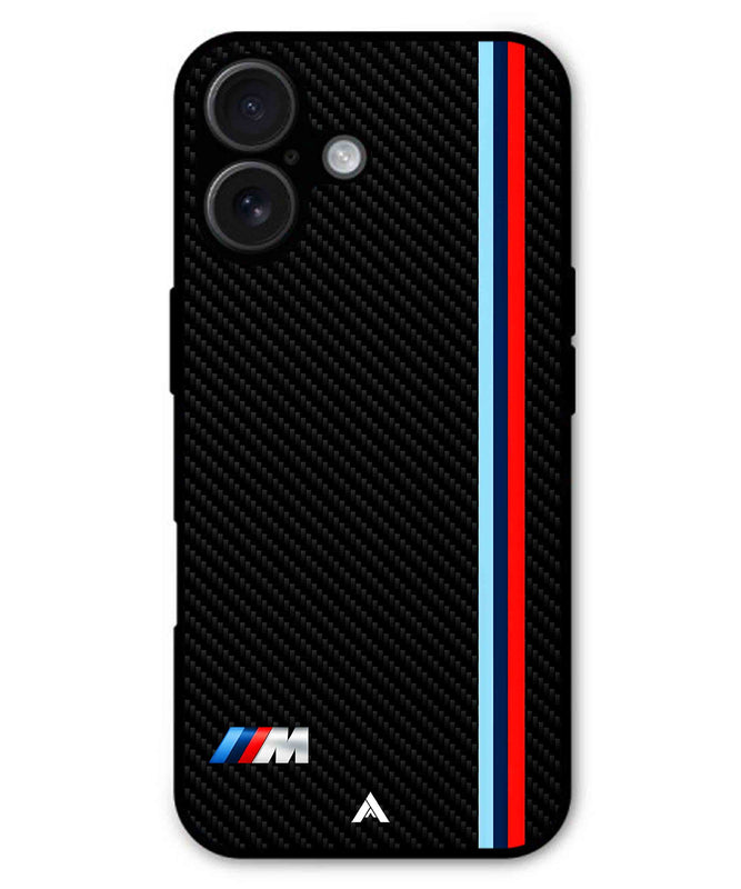 BMW Car Logo 1 Metal Back Cover Phone Case for iPhone 16 Plus